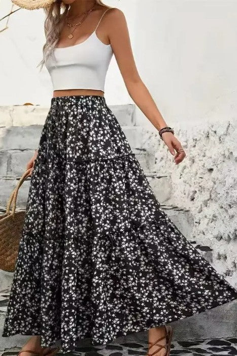 Miss Sparkling Floral tiered maxi skirt Miss Sparkling