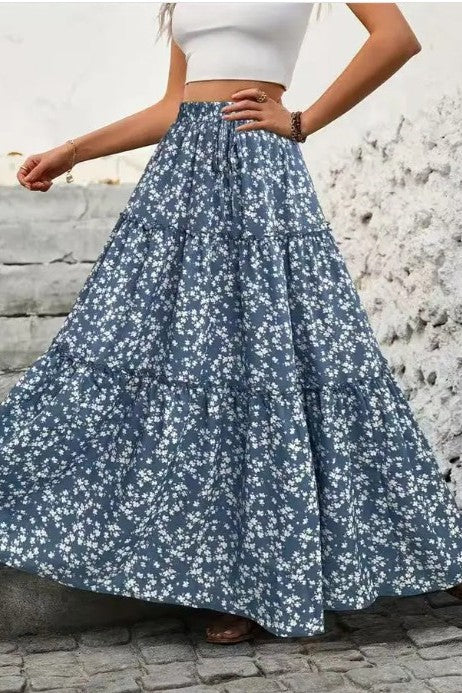 Miss Sparkling Floral tiered maxi skirt Miss Sparkling