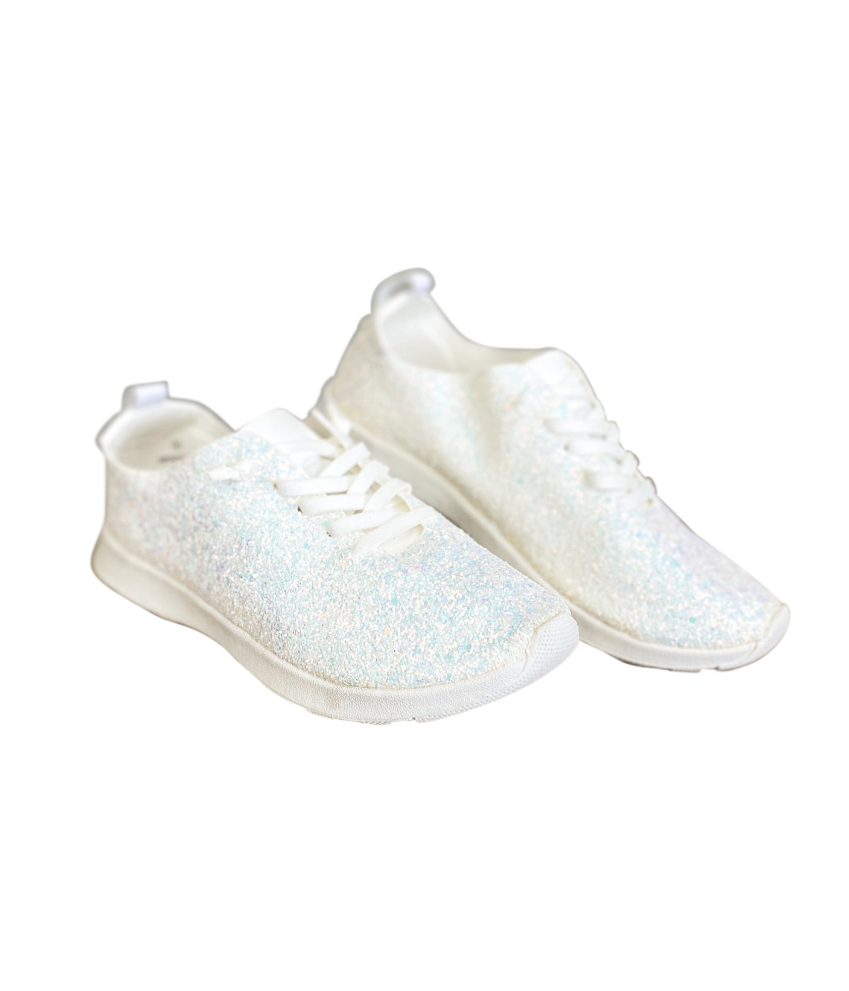 Mayo Glitter Sneakers White Wide Fit Comfort Shoes Naughty Monkey