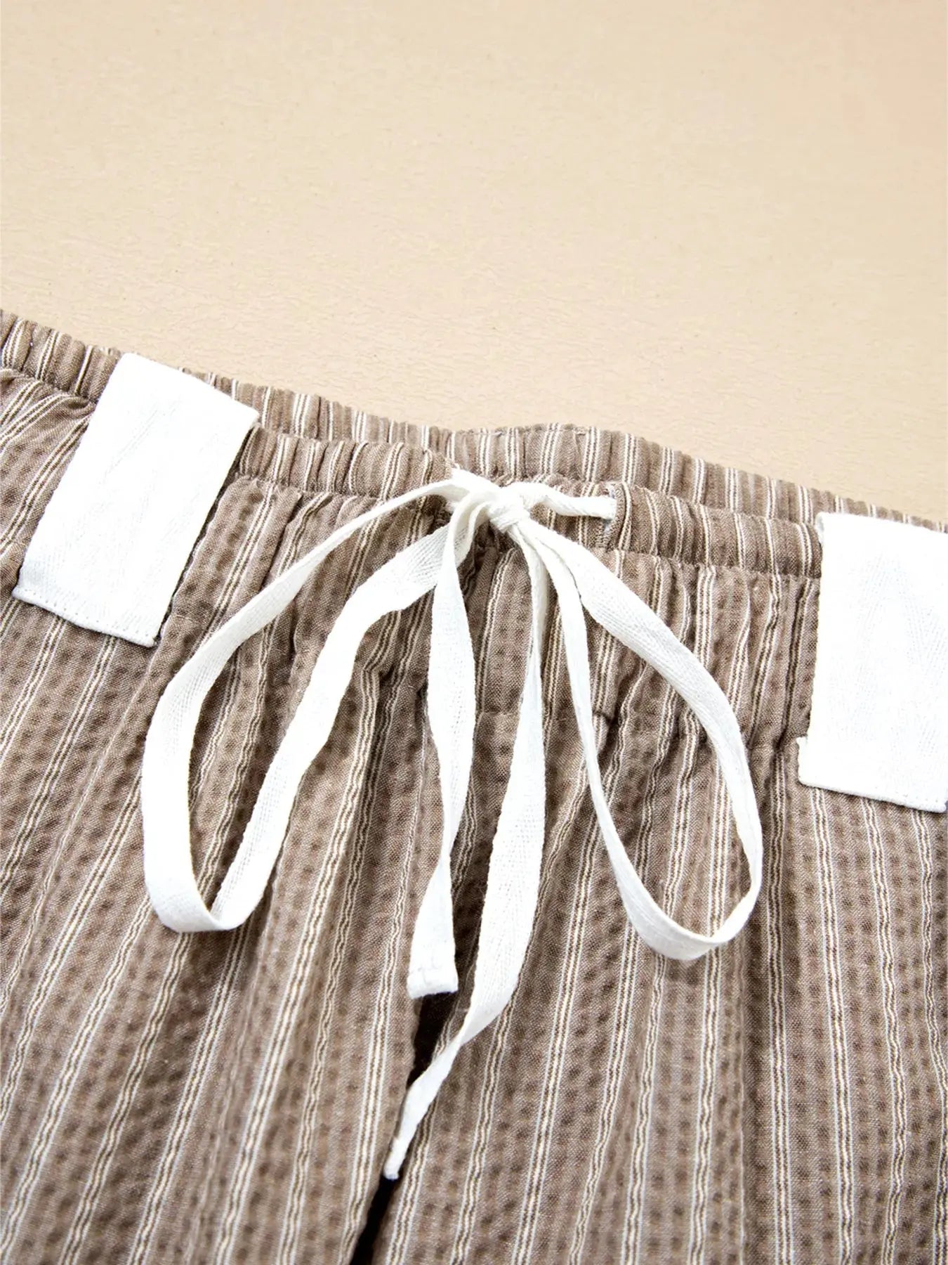 Stripe Drawstring Cargo Jogger Pants with Pockets Simply Love