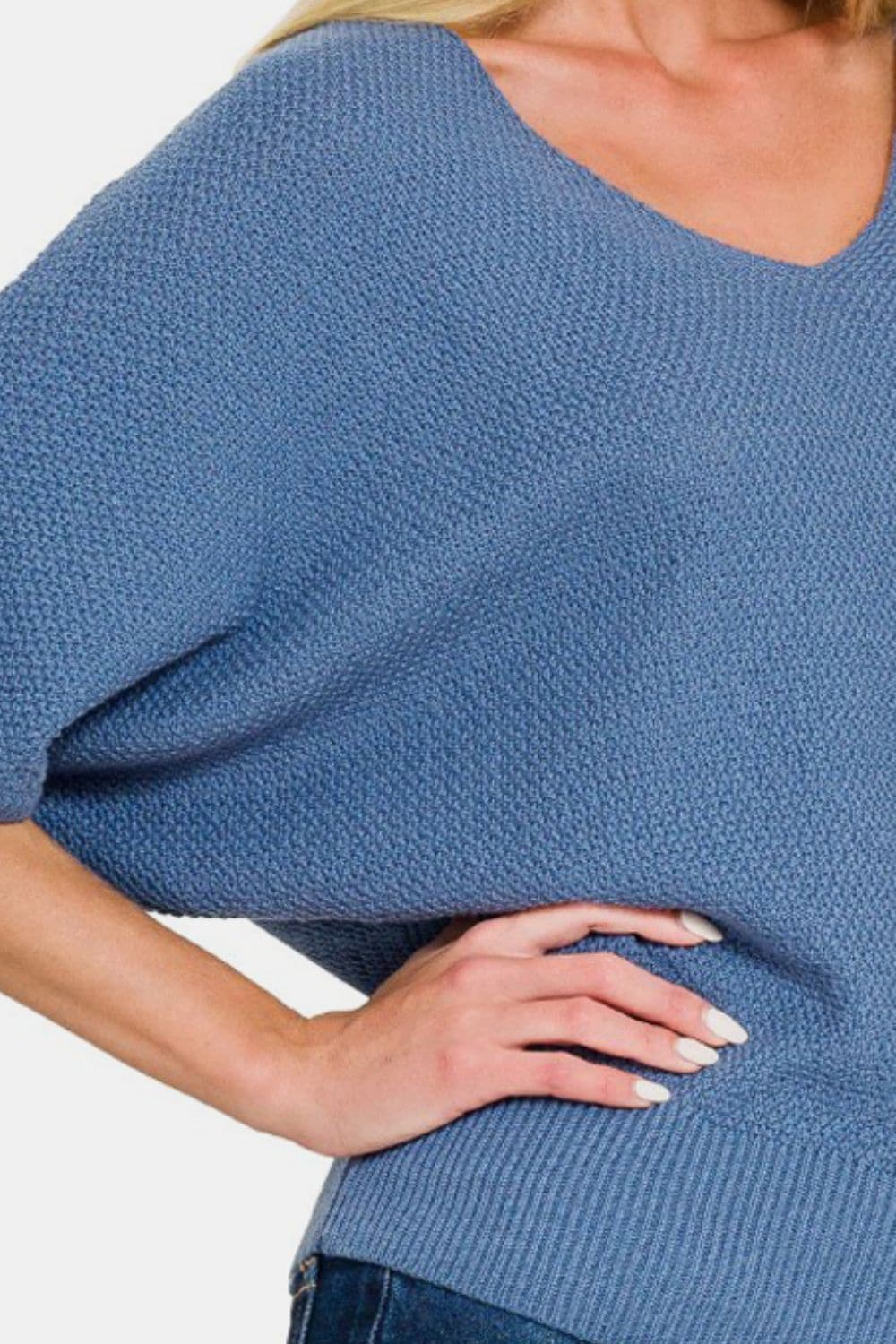 Effortless v-neck dolman sweater for every season