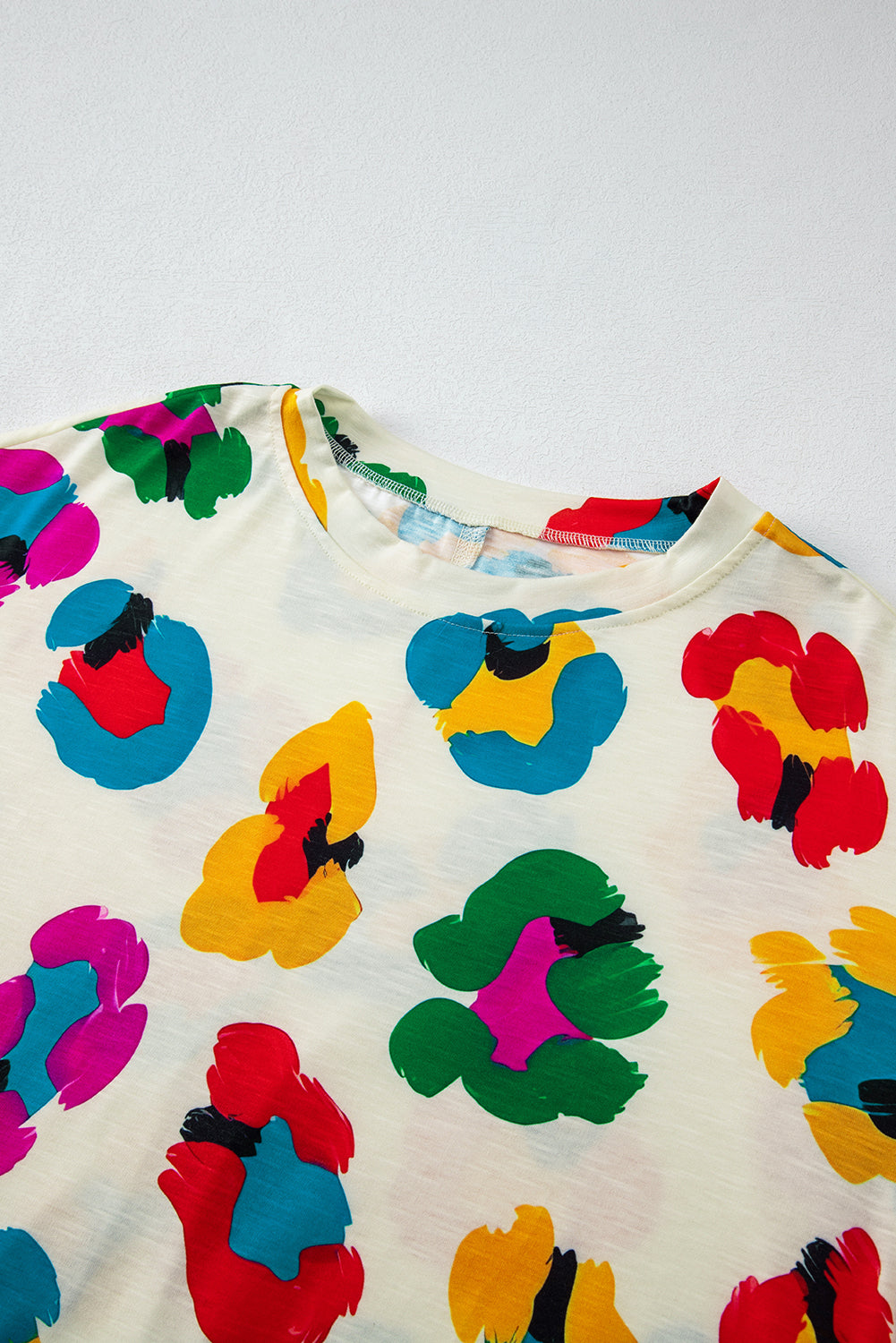 Apricot Leopard Drop Shoulder Oversize Tee - Product image 14 Tops/Tops & Tees by Divine Design4U