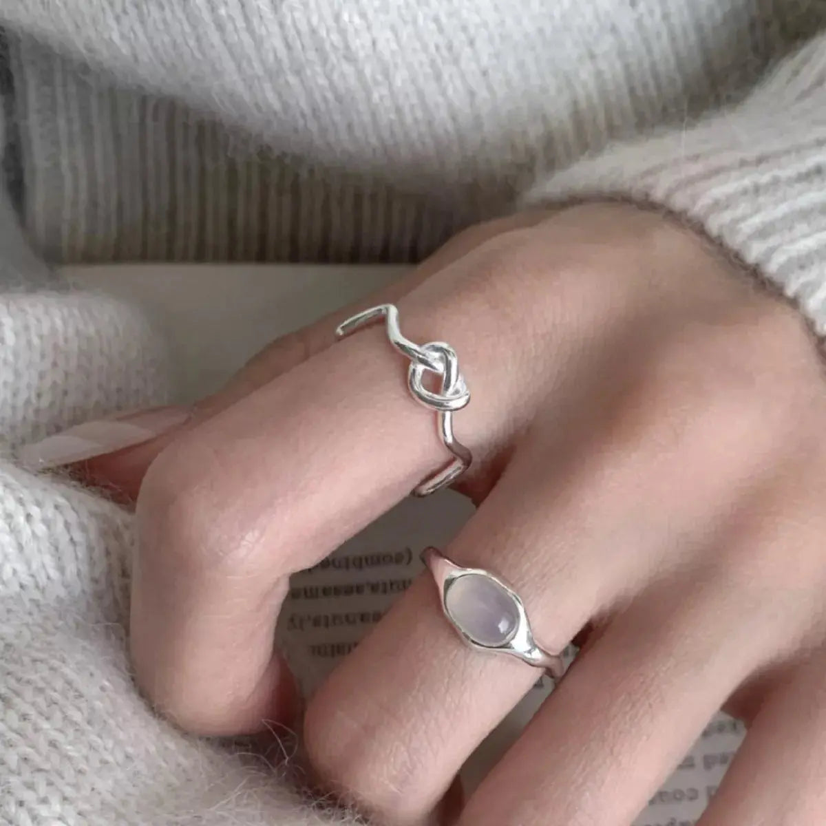 Lightweight Knot Open Ring Simply Love