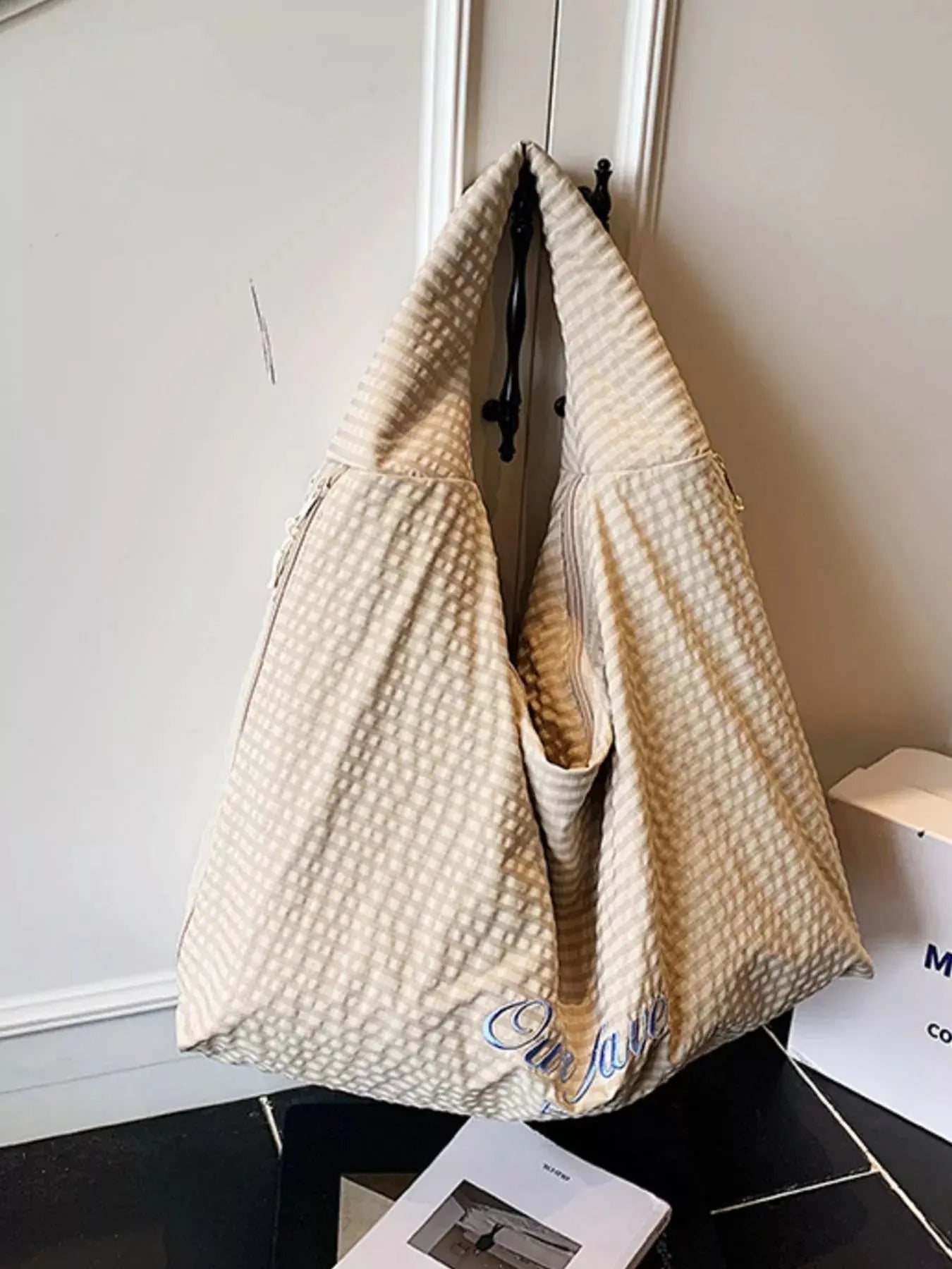 Casual Style Plaid Handbag Simply Love