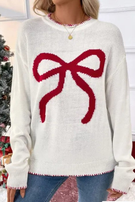 Long Sleeve Crew Neck Knit Sweater Miss Sparkling