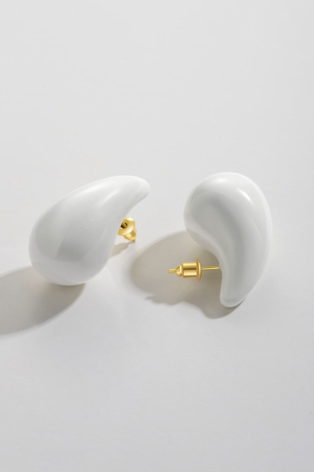 Elegant water drop brass earrings for a minimalist touch