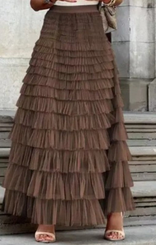 Ruffled Maxi Skirt Miss Sparkling