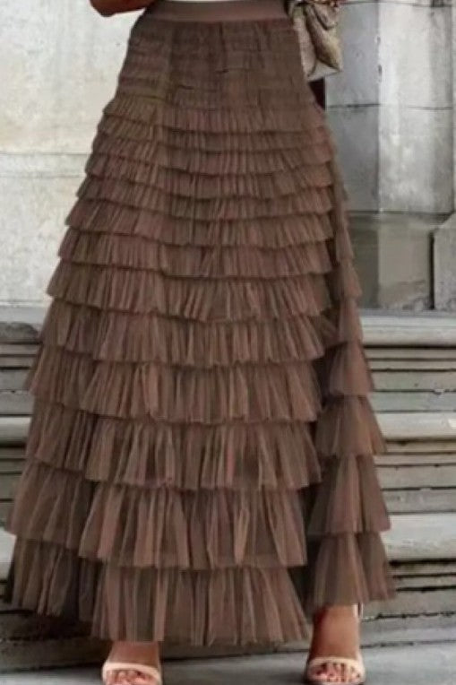Ruffled Maxi Skirt Miss Sparkling