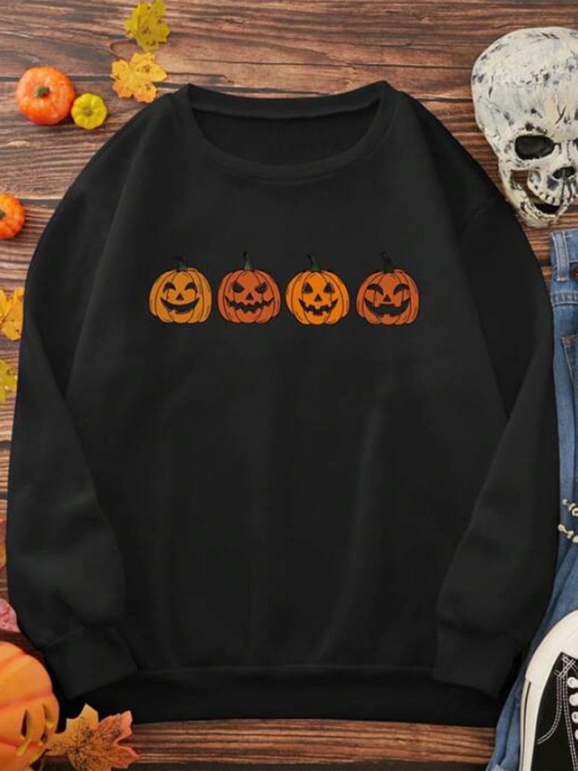 Spooky Vibes Jack-O'-Lantern Cotton T-Shirt