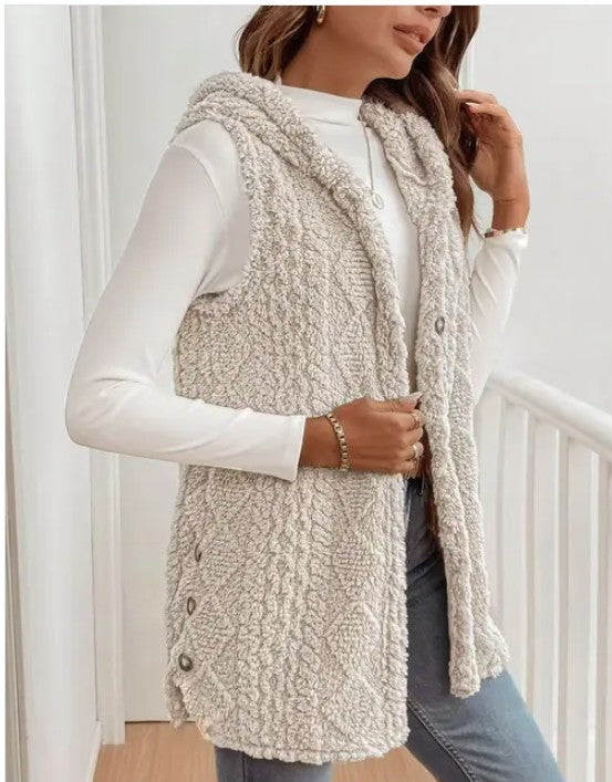 Hooded Fleece Vest Miss Sparkling