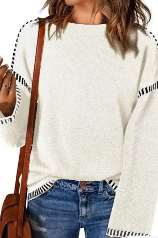 Cable Knit Pullover Sweater Miss Sparkling