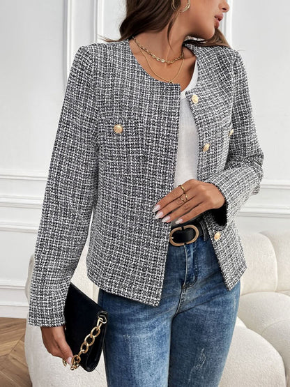 Chic Perfee plaid jacket for women