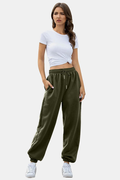 Comfortable pocketed joggers with elastic waistband