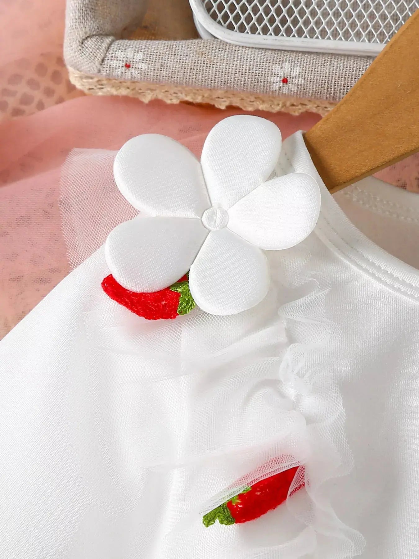 Children's Bow Decor Ruffle Trim Dress Simply Love