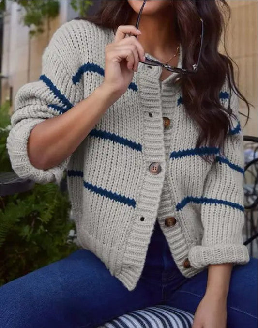 Striped Knit Sweater Miss Sparkling
