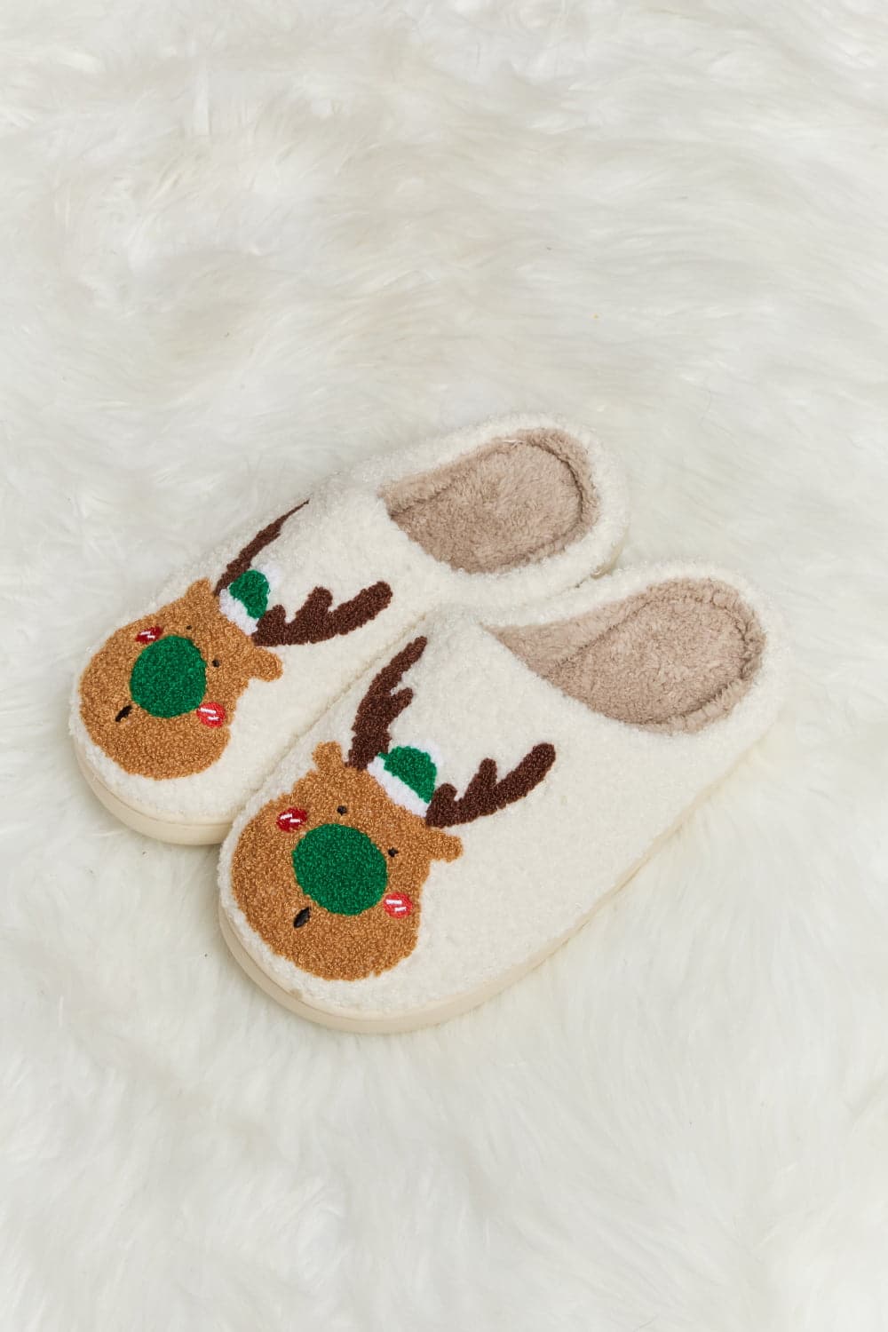 Melody Rudolph Print Plush Slide Slippers.