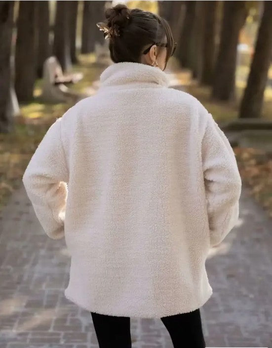 Zip-up Faux Fur Jacket Miss Sparkling