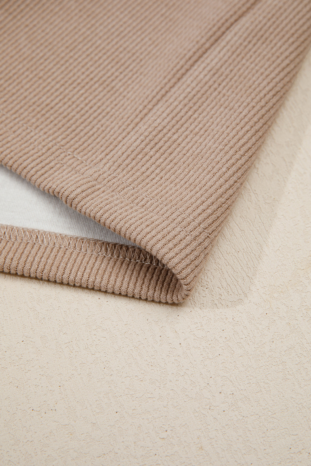 Dark Khaki Thermal Textured Leopard Drawstring Baggy Hoodie Dear-Lover Dropshipping