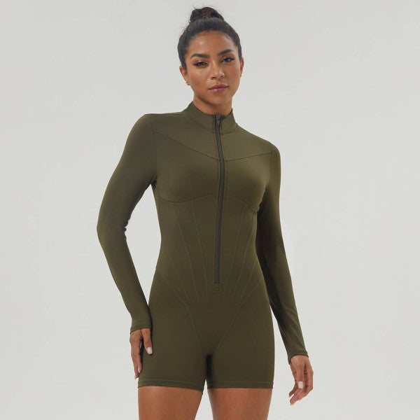 Well-in Vogue Elevate Half-Zip Long Sleeve Jumpsui Coco’s Tee Boutique