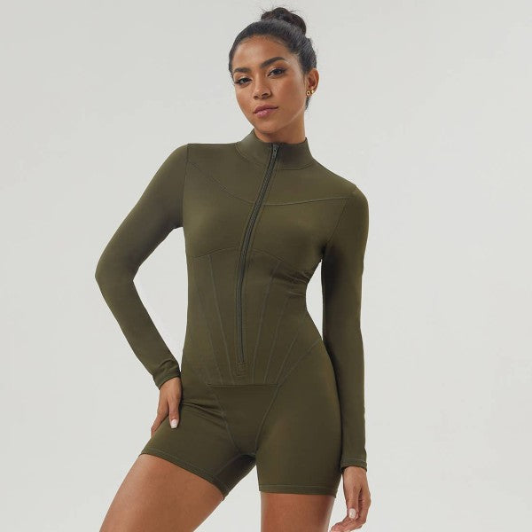 Well-in Vogue Elevate Half-Zip Long Sleeve Jumpsui Coco’s Tee Boutique