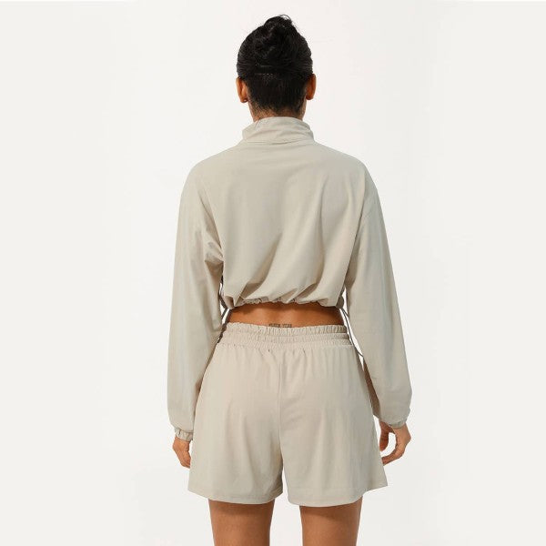 Well-in Vogue Momentum Half-Zip Shorts Set Coco’s Tee Boutique