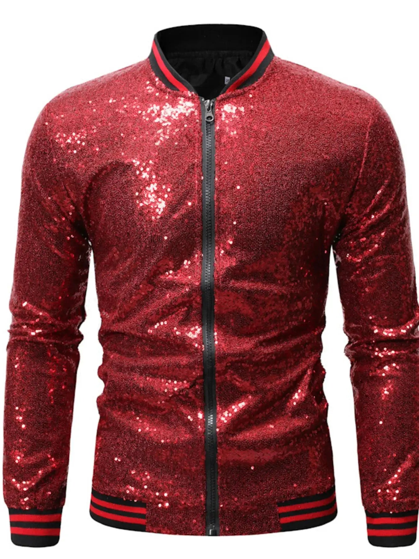 Men's Sequin Zip Up Jacket Simply Love