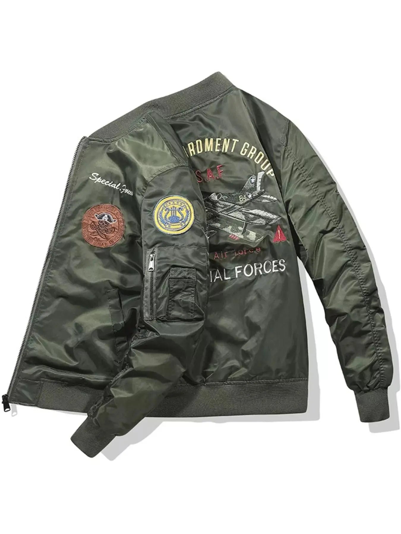 Men's Plus Size Zip Up Bomber Jacket Simply Love