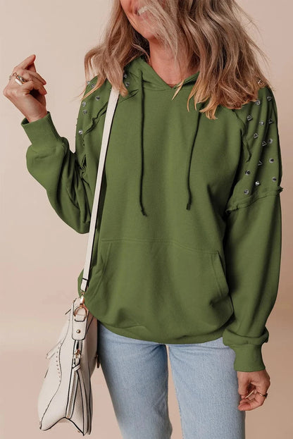 Stylish Drawstring Hoodie with Long Sleeves