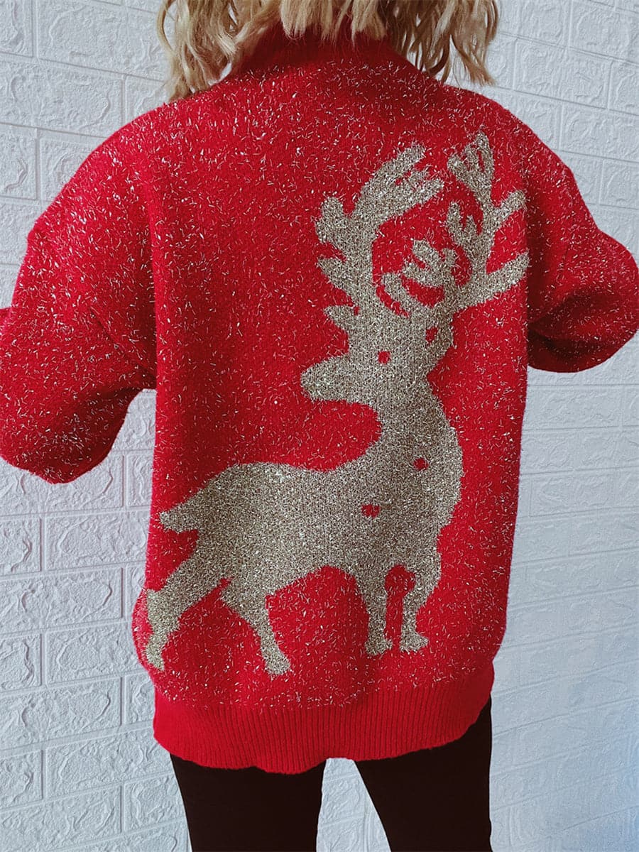 Christmas Element Round Neck Sweater.