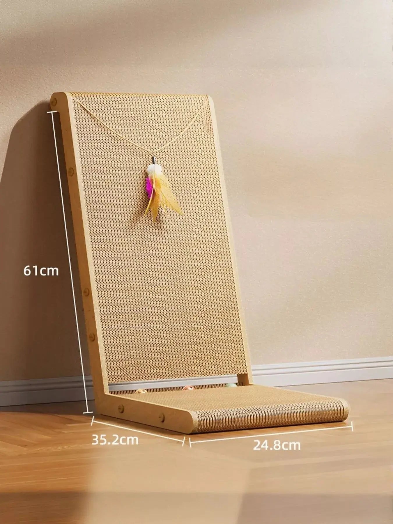 Interactive Sisal Cat Scratching Post with Dangling Toy Simply Love