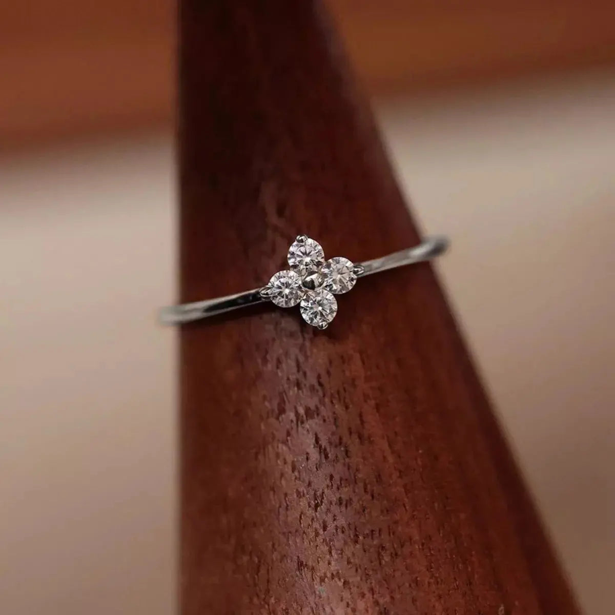 925 Sterling Silver Four-Leaf Clover Ring Simply Love