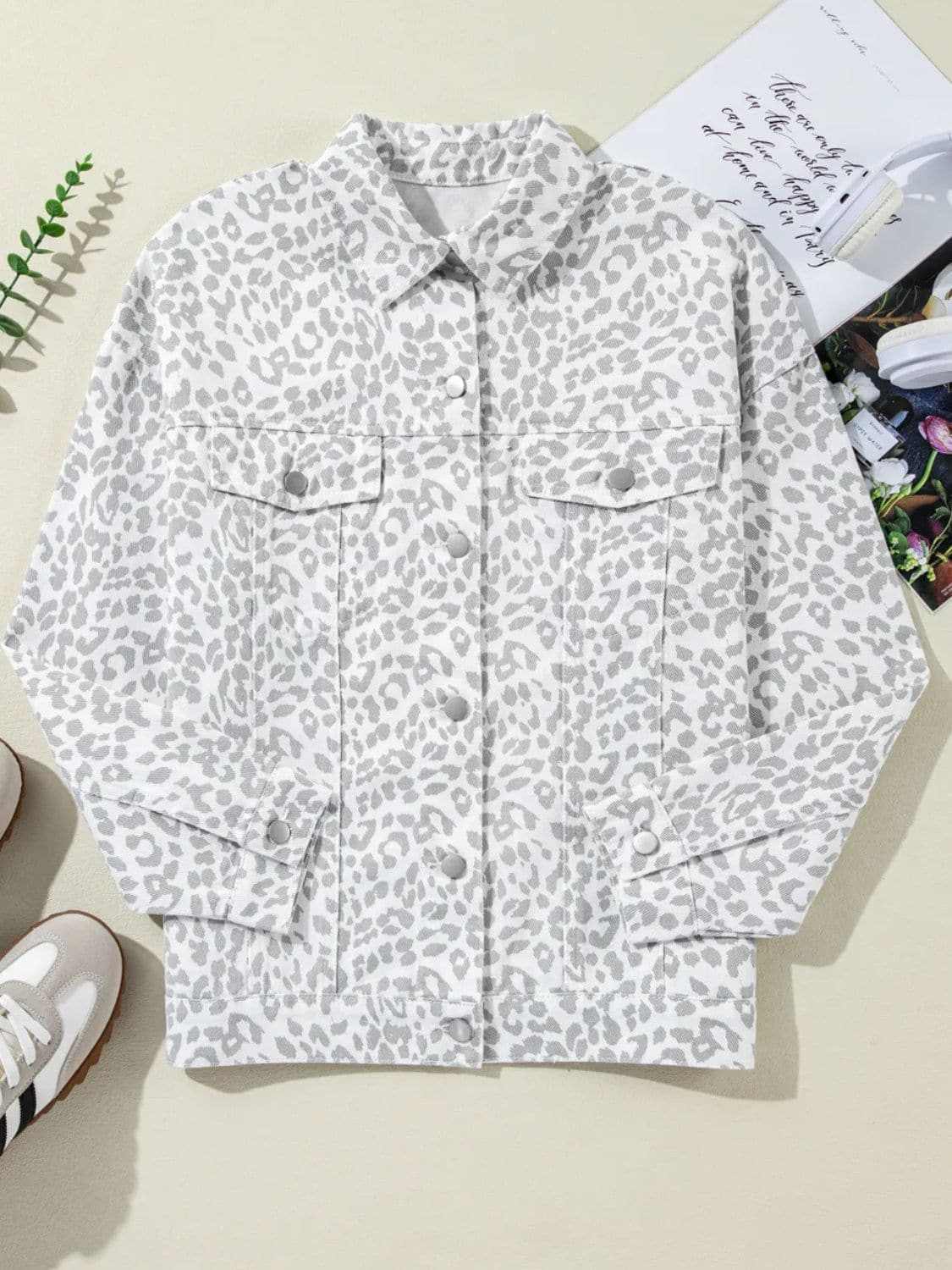 Leopard Print Denim Jacket - Love Salve 