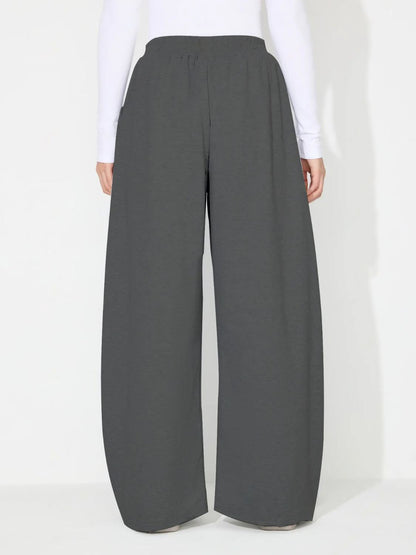 High-Waisted Wide Leg Pants with Convenient Pockets