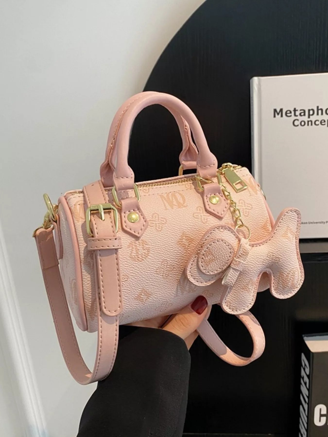 Barrel Crossbody Bag with Charm Simply Love