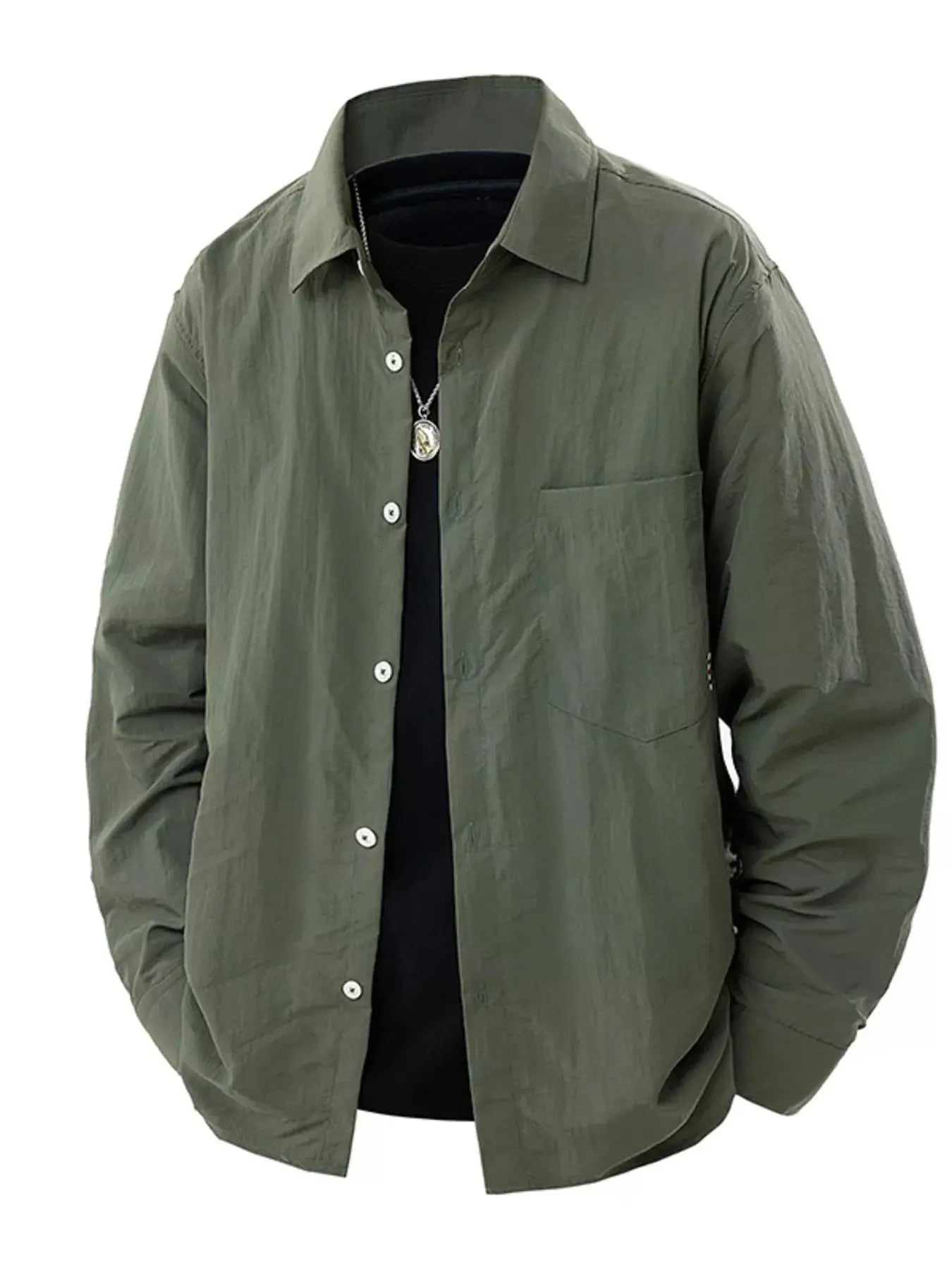 Men's Plus Size Lightweight Button-Down Shirt Simply Love