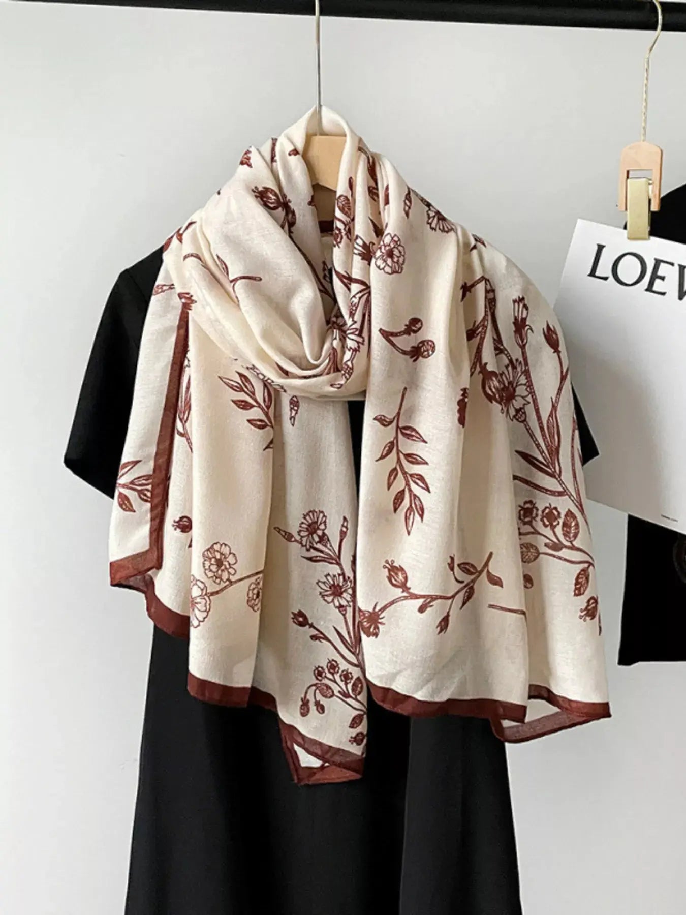 Floral Print Lightweight Scarf Simply Love