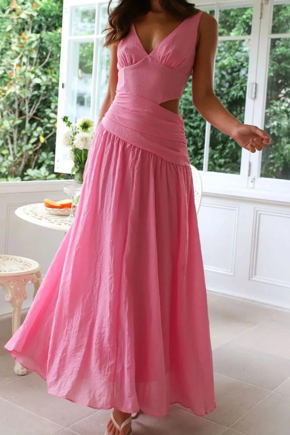 Sunset Whispers Cutout Maxi Dress Coco’s Tee Boutique