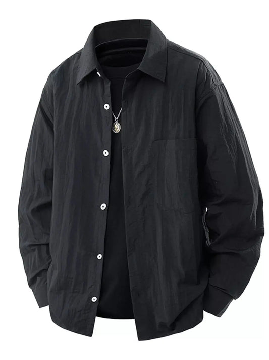 Men's Plus Size Lightweight Button-Down Shirt Simply Love