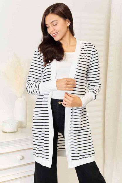 Double Take: Striped Long Cardigan