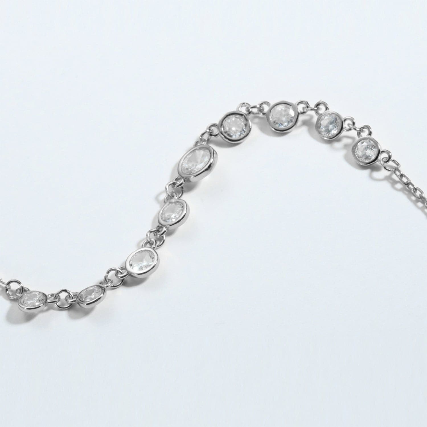 Inlaid Zircon 925 Sterling Silver Necklace.