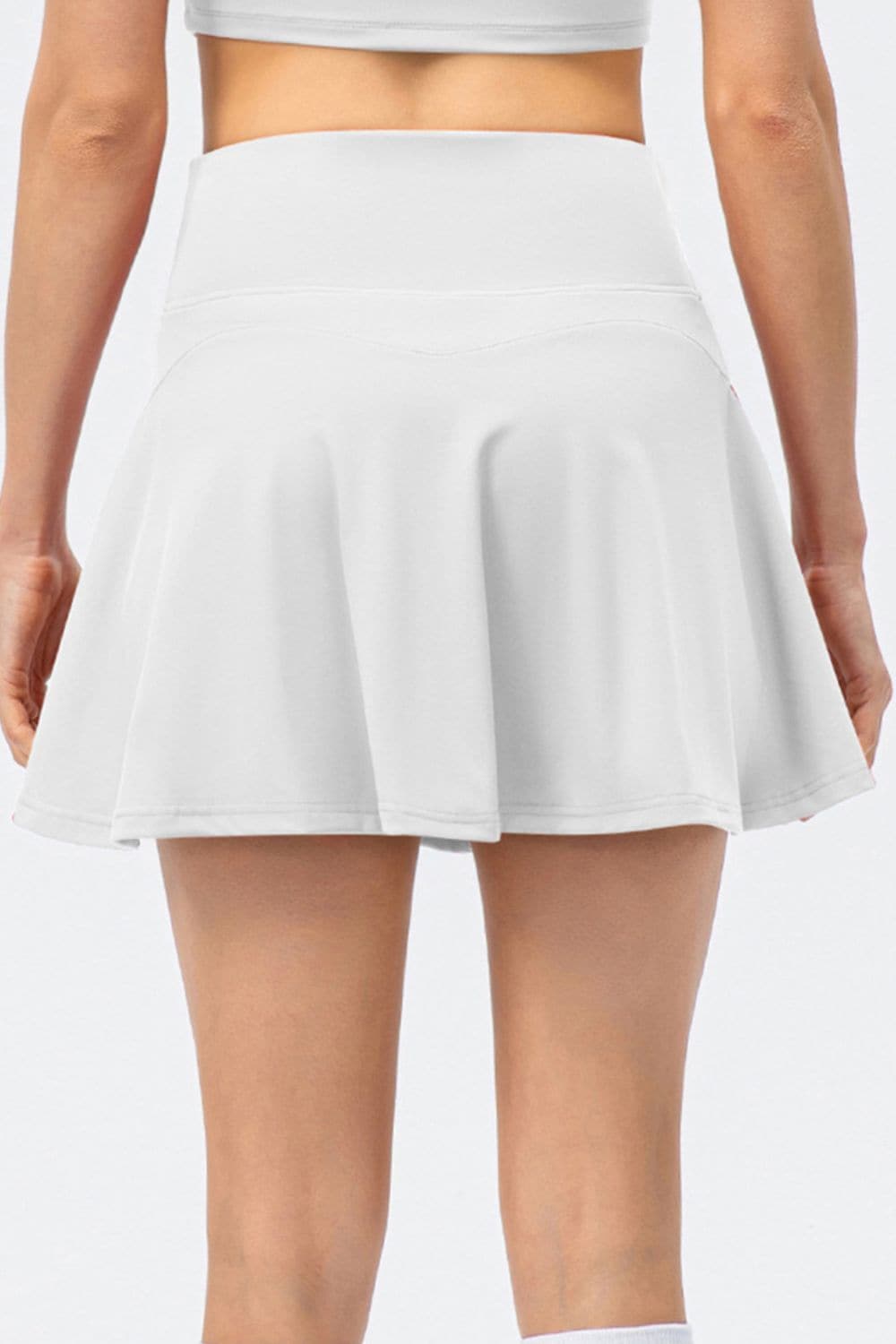 High Waist Wide Waistband Active Skirt.