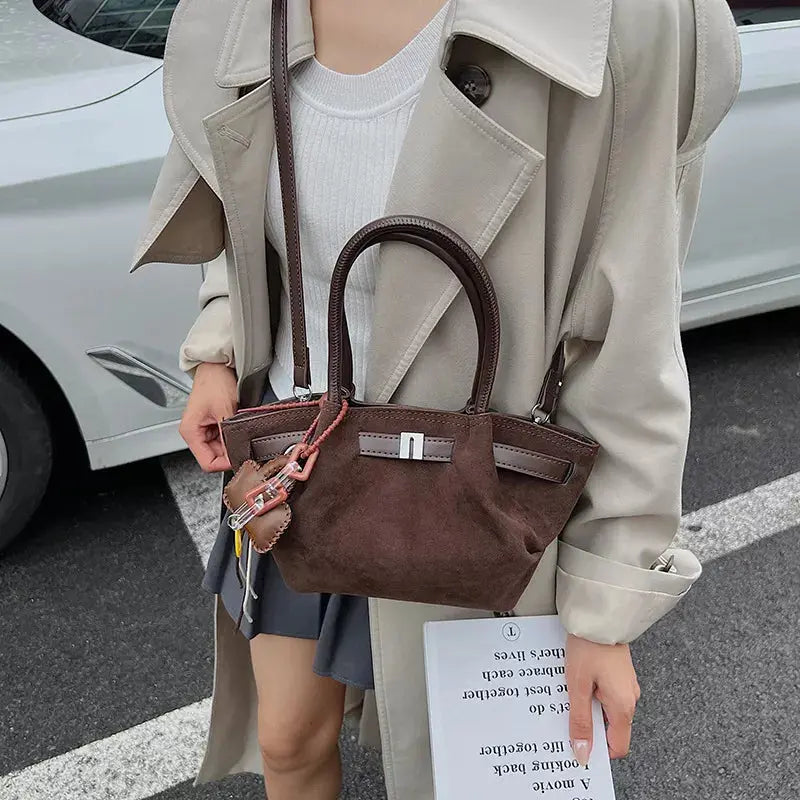 PU Leather Suede Mini Handbag Simply Love