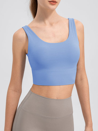 Scoop Neck Wide Strap Active Tank.