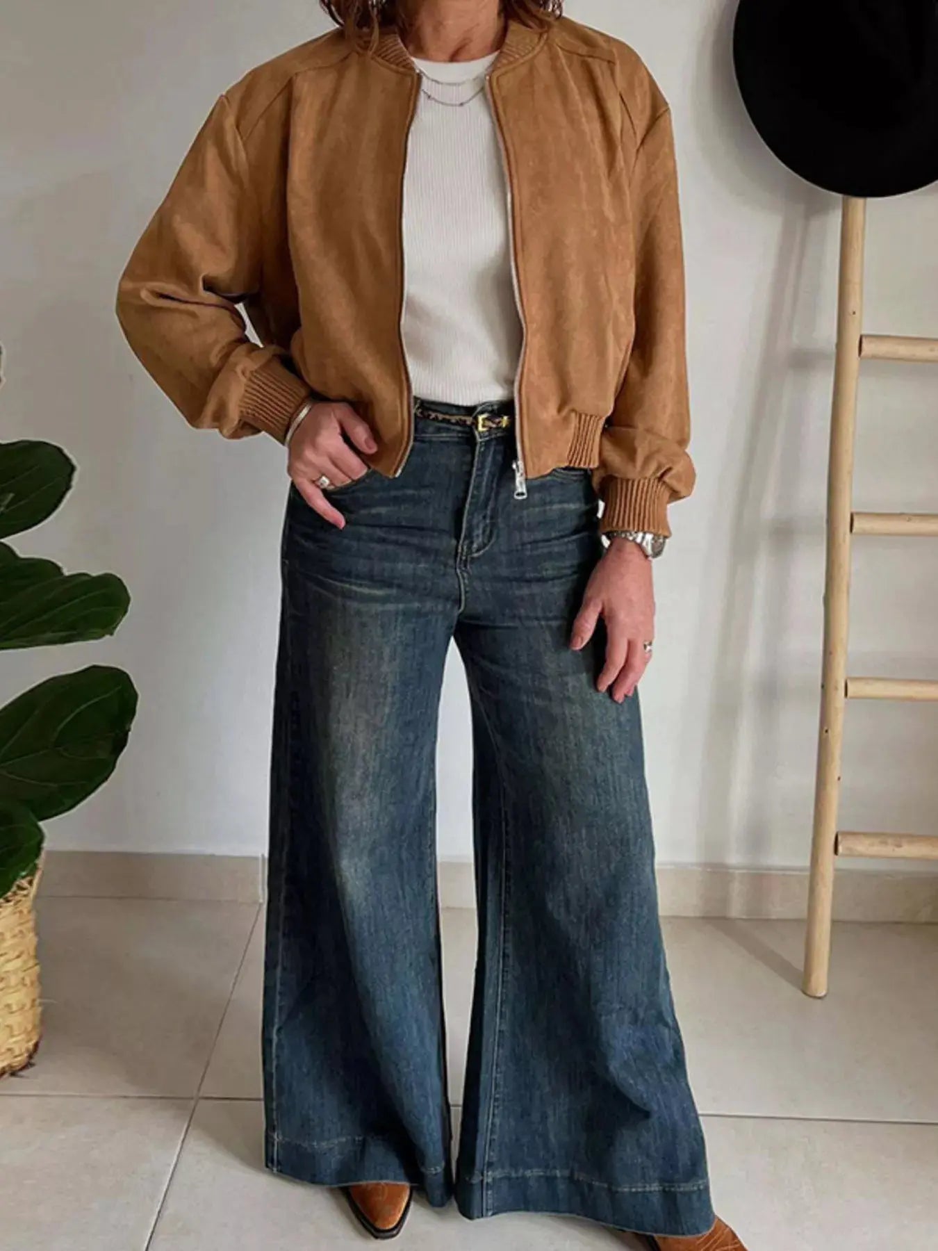 Zip Up Long Sleeve Jacket Simply Love