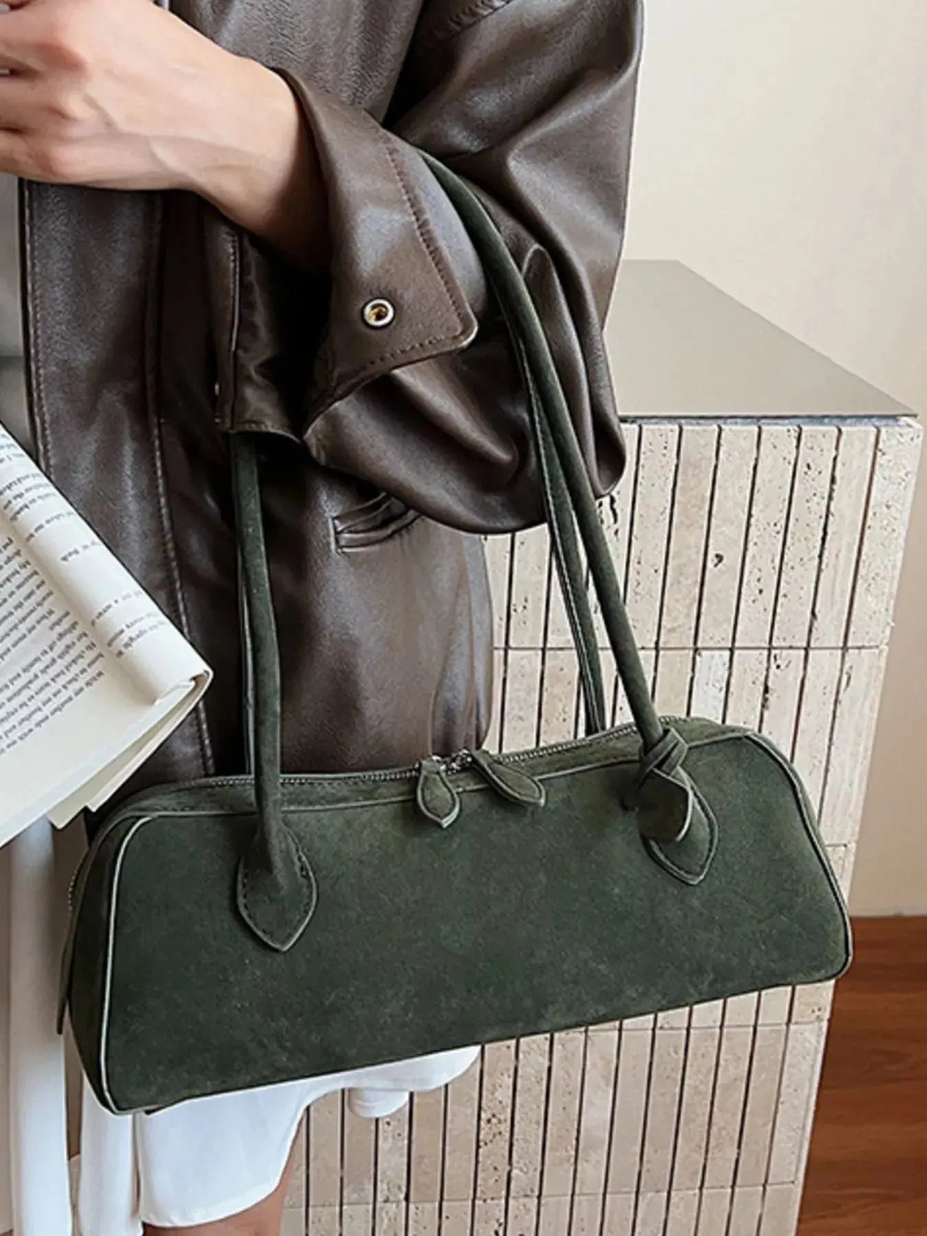 Solid Color Shoulder Bag Simply Love