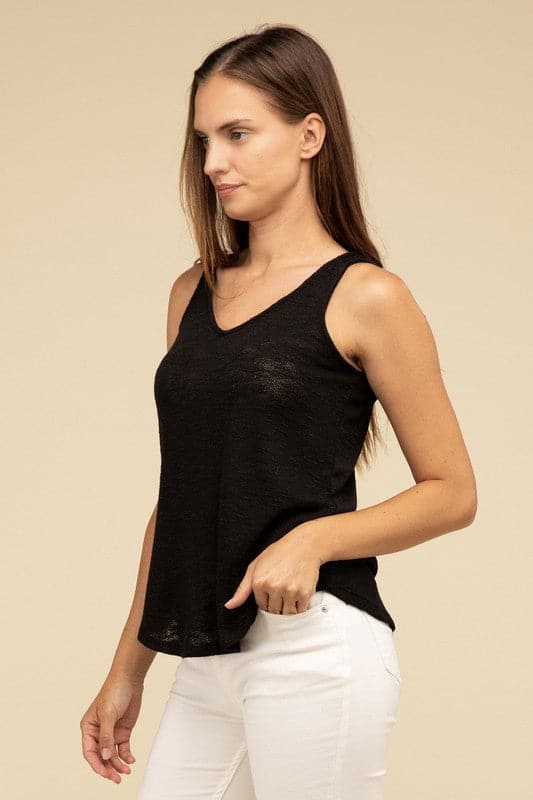 V Neck Sleeveless Cami Top.