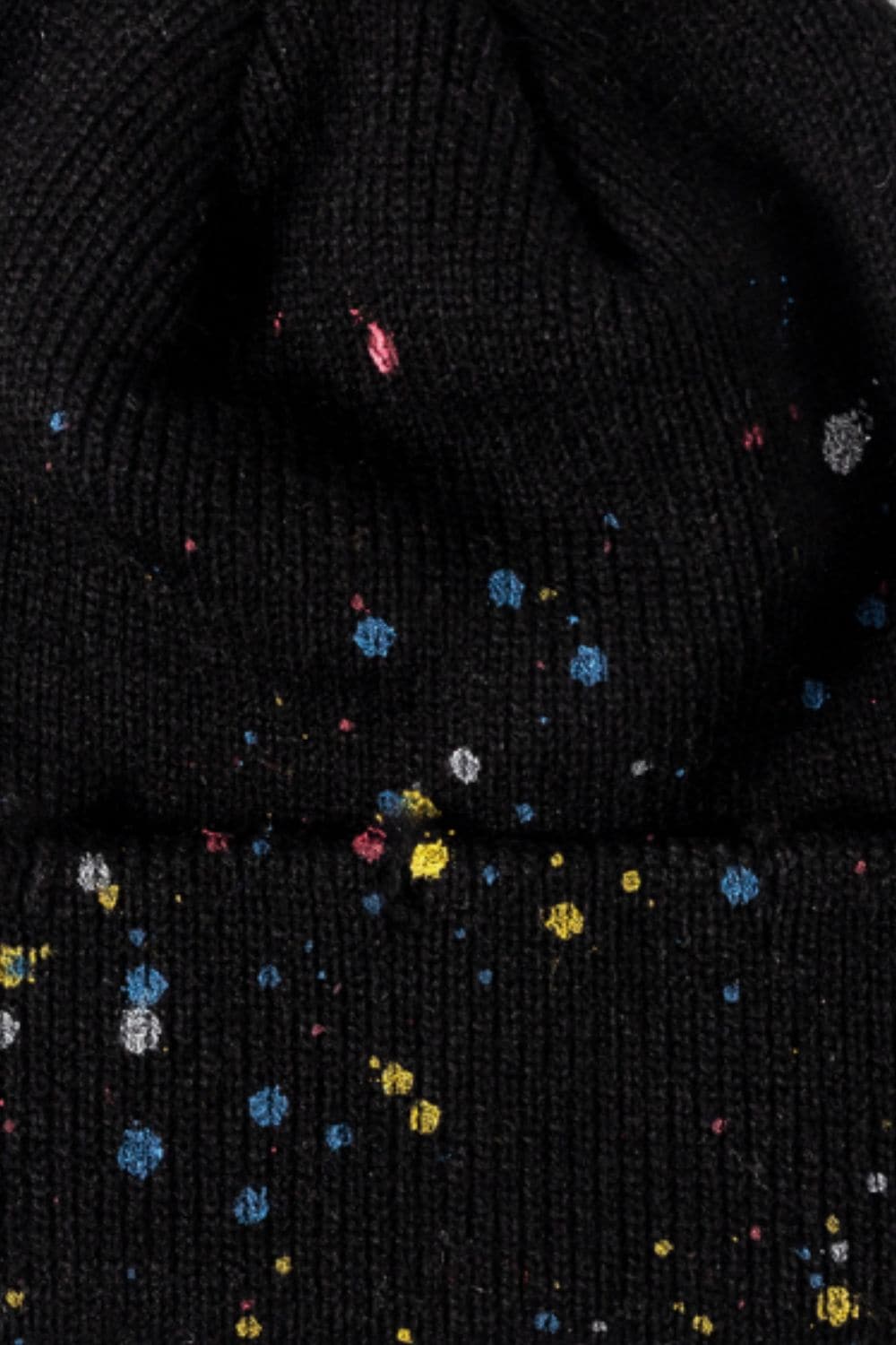 Confetti Rib-Knit Cuff Beanie.