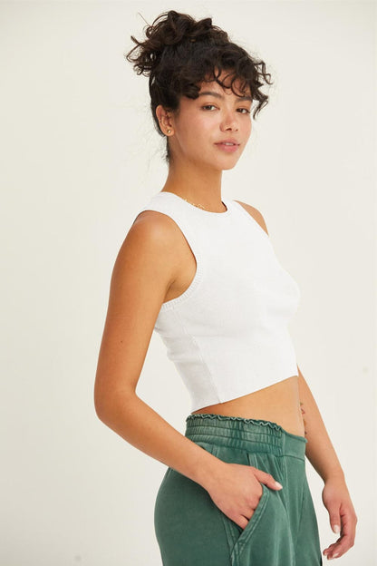 HYFVE Ribbed Knit Cropped Tank.