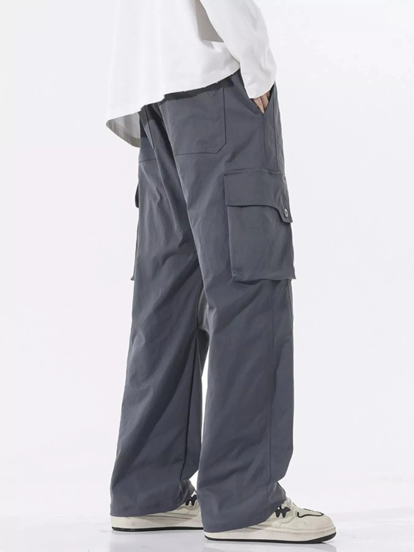 Men's Loose Fit Cargo Pants With Multiple Pockets Plus Size Simply Love