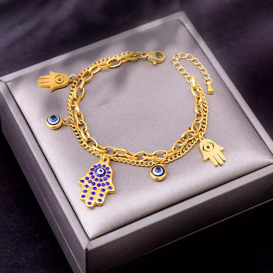 18K Gold-Plated Hand Charm Jewelry Set Simply Love